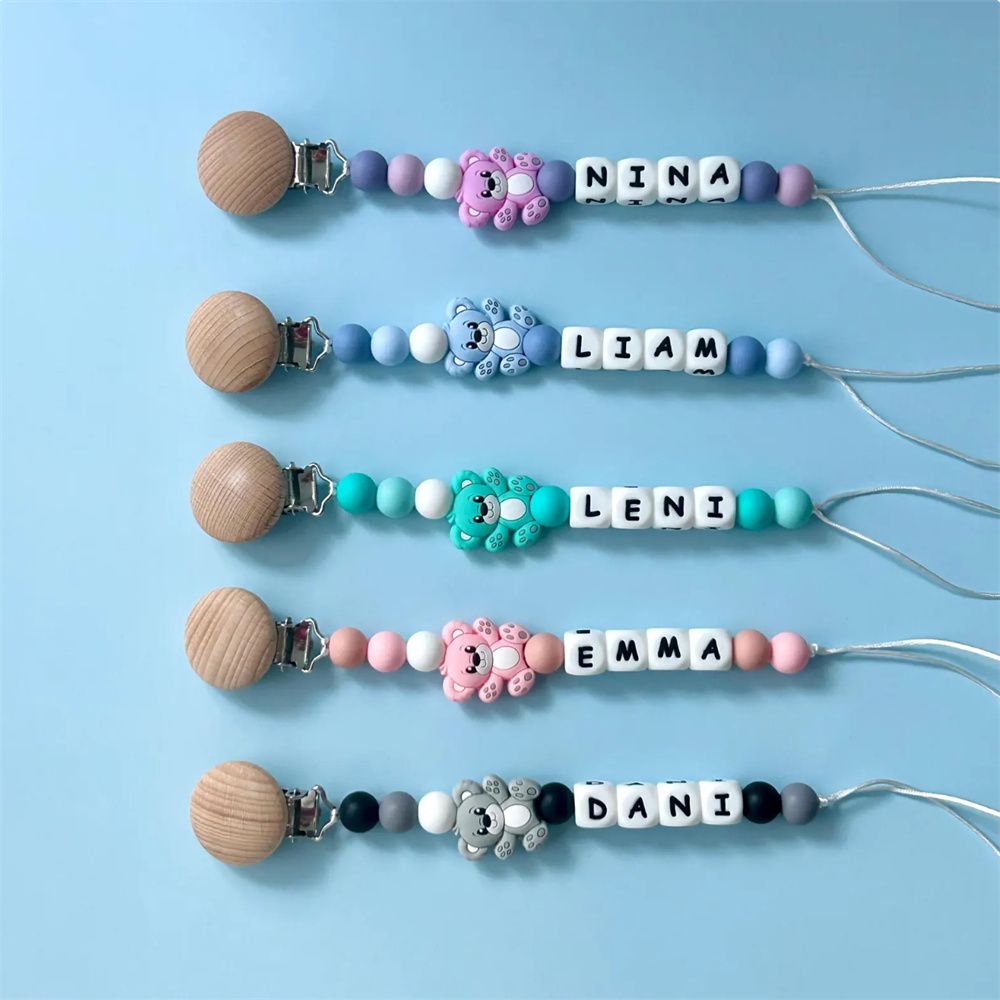 Baby Pacifier Clip - Clips de Silicona Personalizados para Chupetes