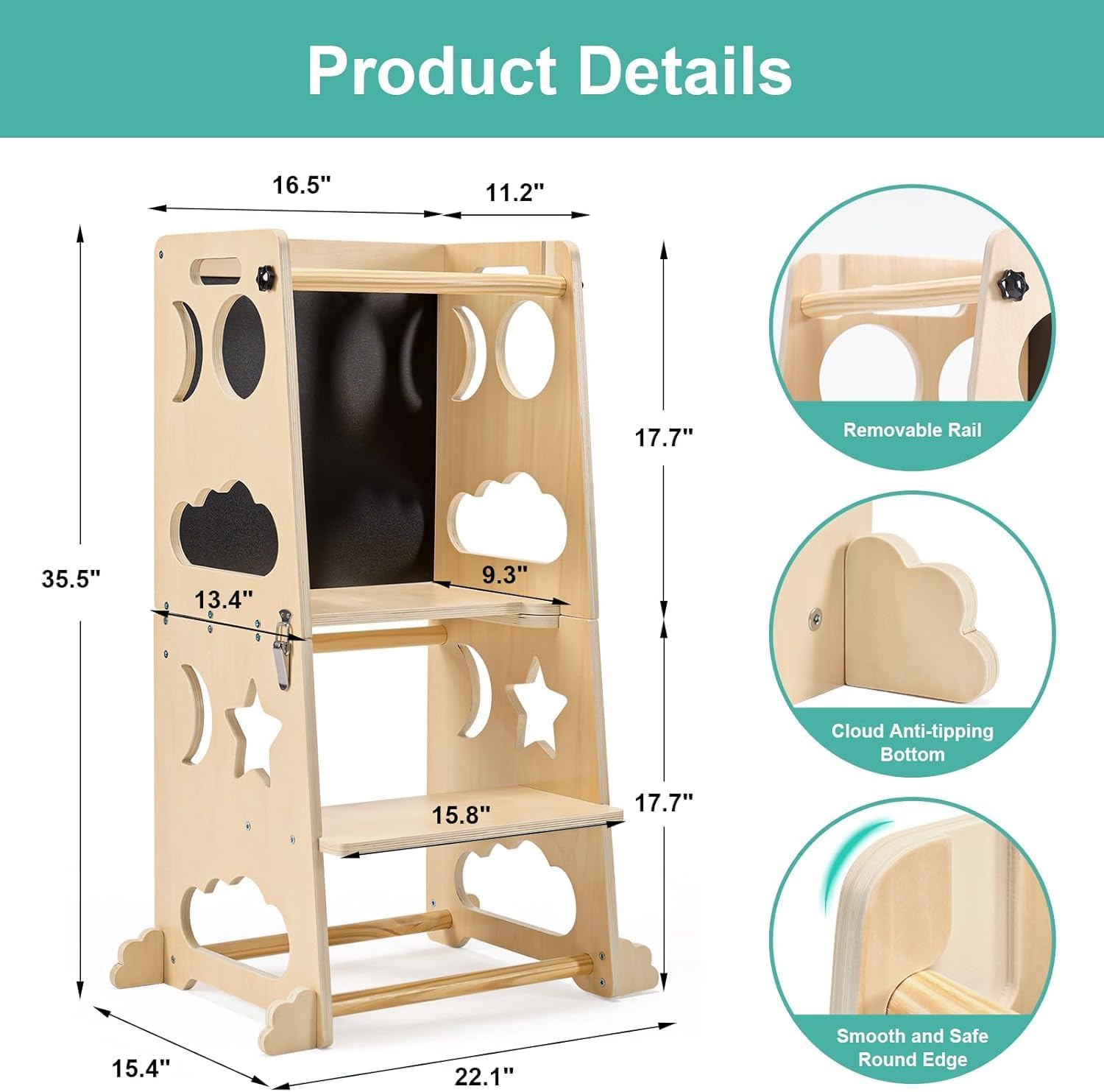 Torre de cocina plegable para  - Toddler Learning Tower reseña y precio