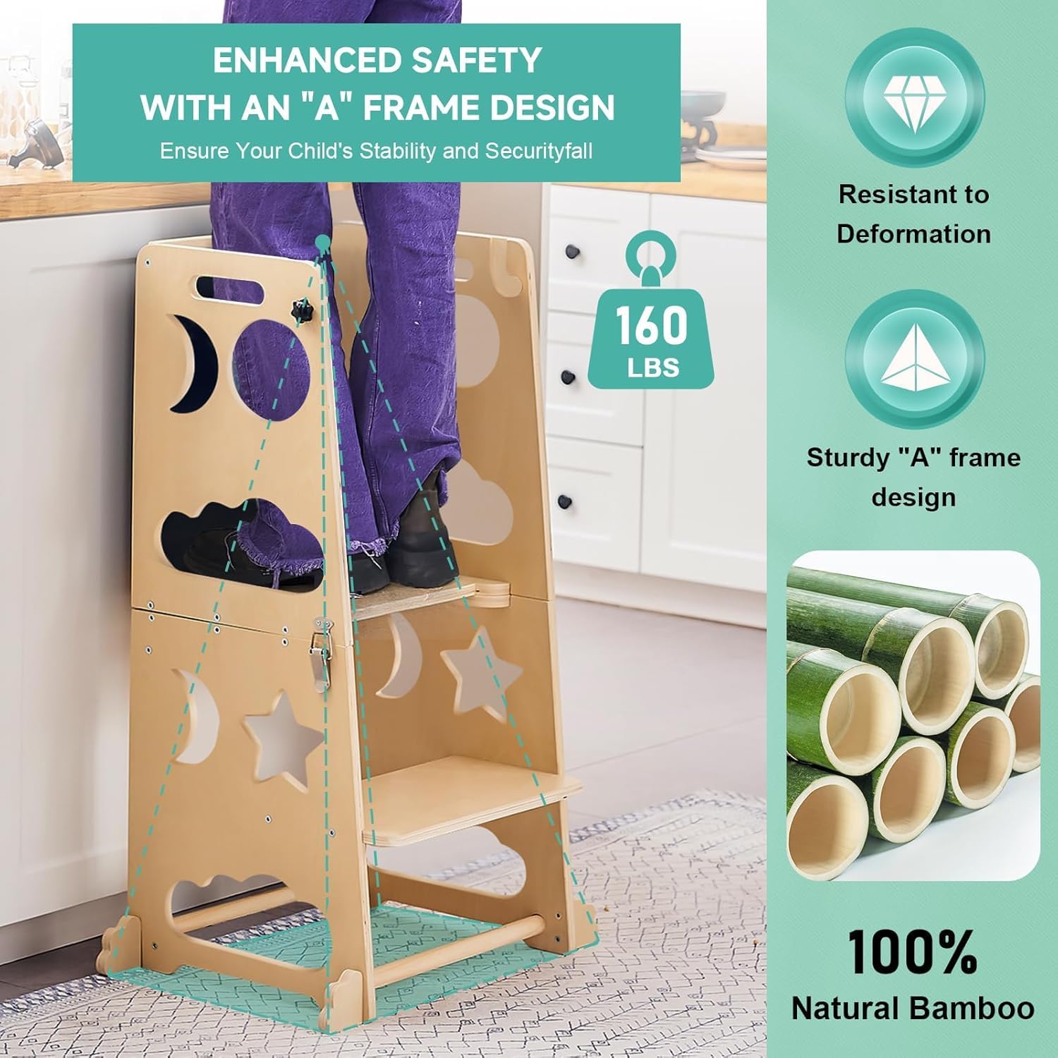Torre de cocina plegable para  - Toddler Learning Tower reseña y precio