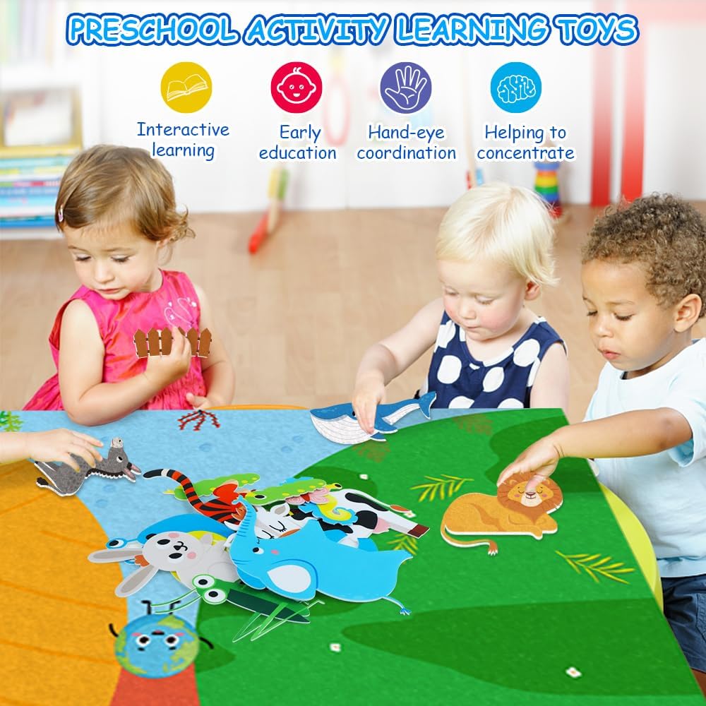 Tablero ocupado de fieltro de  - Toddler Learning Tower reseña y precio