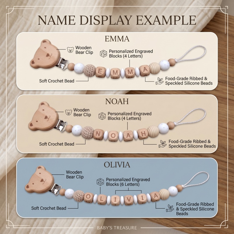 Clip para Chupón Personalizado - Baby Pacifier Clip reseña y precio
