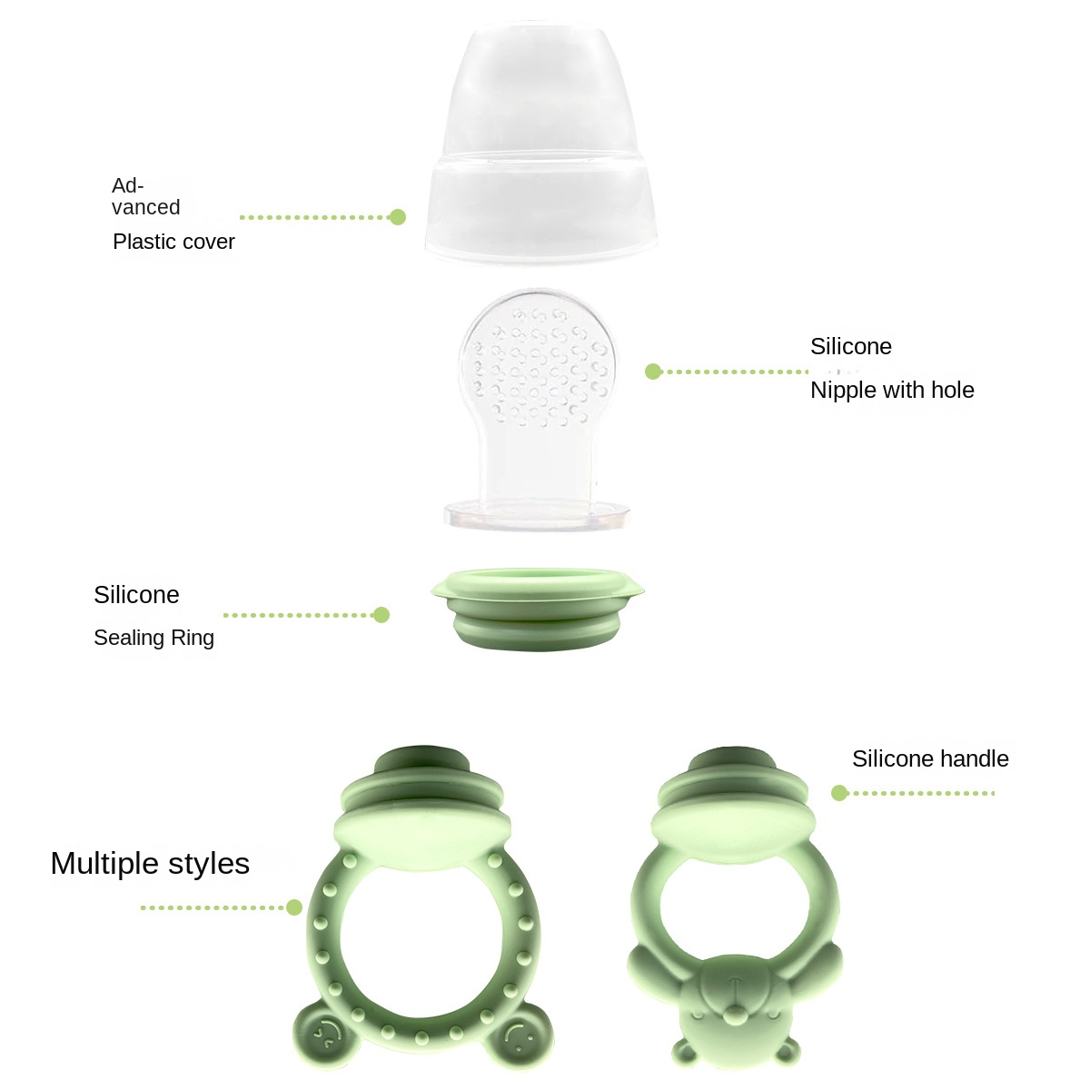 Mordedor de silicona de grado  - Baby Products Eco Friendly reseña y precio